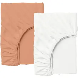 Набір простирадл на резинці Cosas набір WHITE/TERRAKOT 60х120х12 см (SetSheet_White_Terrakot_120x60)