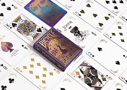 Карти гральні United States Playing Card Company Bicycle Peacock (purple) (ВР_КГБПП) - мініатюра 6