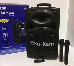 Колонка бездротова Сабвуфер Bluetooth FM Speaker Su-Kam BT-120D з 2 мікрофонами - мініатюра 9