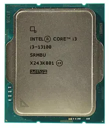 Процесор Intel Core i3 13100 (CM8071505092202) (Socket 1700, 8T, 4.5 ГГц, Tray)
