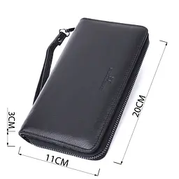 Чоловічий клатч із блоком для карт з натуральної шкіри ST Leather 22694 чорний - мініатюра 3