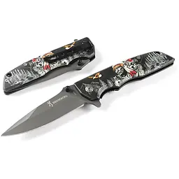 Ніж складаний Browning-DA80-1, ручка сталь з малюнком, довжина 225 мм, 265 гр, Box