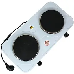 Електроплитка SeaBreeze SB-063 2000 Вт 2 конфорки диск біла - мініатюра 5