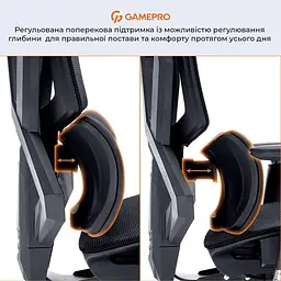 Ігрове крісло GamePro EDGE GC820MB Black (GC820MB) - мініатюра 8