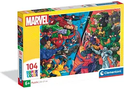 Пазл Clementoni SuperСolor: Супер герої Марвел проти лиходіїв, Marvel (SuperСolor - Marvel Superheroes and Villains Puzzle - 104 pcs.), 104 ел. (25061)