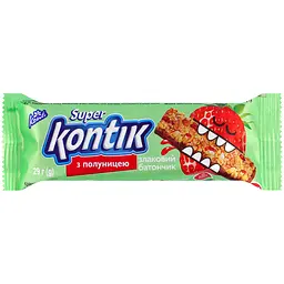 Батончик Konti Super Kontik злаковий з полуницею 29 г (941593)
