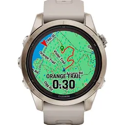 Смарт-годинник Garmin Fenix 7S Pro Sapphire Solar Edition Soft Gold with Light Sand Band (010-02776-14) [86526] - мініатюра 7