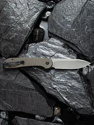 Ніж складаний туристичний Civivi Elementum Pocket, (8.9 см) 14C28N / Micarta сірий - мініатюра 9