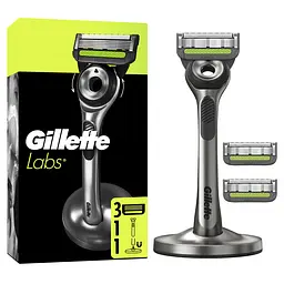 Станок для гоління чоловічий Gillette Labs з 3 змінними картриджами