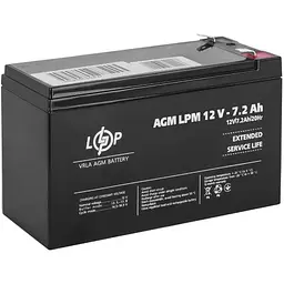Акумуляторна батарея LogicPower AGM LPM 12В 7.2Аг (LP3863) - мініатюра 2