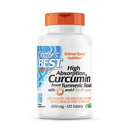 Натуральна добавка Doctor's Best Curcumin C3 Complex 1000 mg, 120 таблеток
