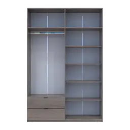 Шафа розпашна для одягу Doros Лукас Канноло/Канноло 160х50х240 (44900366) - мініатюра 6