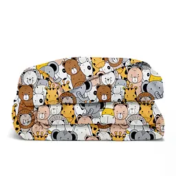 Дитяча постільна білизна в ліжечко SAFARI ANIMALS CS4, коричневий (AnimalsCinemaBrownGrey_100Chocolate_140) - мініатюра 4