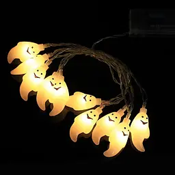Гирлянда на Хэллоуин Привидения 10 led 150 см 5 × 2 см белая - миниатюра 4