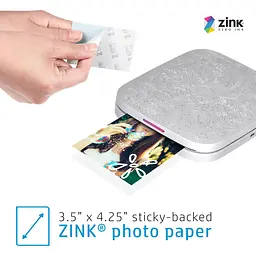 Портативний фотопринтер HP Sprocket 3x4 Silver (HPISP3X4W) [141276] - мініатюра 3