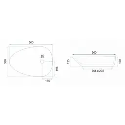 Умивальник Rea Greta 39x56 white (REA-U8536) - мініатюра 5