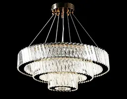 Люстра стельова LED Splendid Ray L228/600+400+200/3, золота, 3 лампи, регульована висота 30-130 см - мініатюра 5