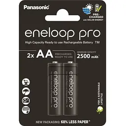 Акумулятор Panasonic AA Eneloop 2500mAh Pro NI-MH * 2 (BK-3HCDE/2CP)