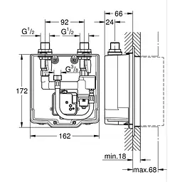 Прихований монтажний блок Grohe Eurosmart Cosmopolitan E 36336001 - мініатюра 2