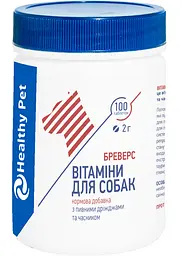 Вітаміни для собак Healthy Pet Бреверс з пивними дріжджами та часником 100 таблеток