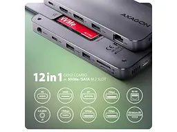 Док-станція для ноутбука AXAGON USB 12в1 (HMC-12GM2) - мініатюра 4