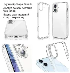 Чохол до мобільного телефона Dengos Motorola G06 TPU Transparent (DG-TPU-TRP-53) - мініатюра 5