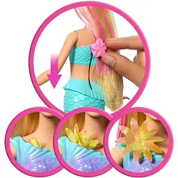 Лялька-русалонька Barbie Фантастичний світ Квіткова магія блондинка (JDM72) - мініатюра 5
