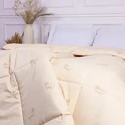 Набір MirSon вовна №9564 Gold camel Wool літо ковдра 200х220 см + 2 подушки білий (2200010806540) - мініатюра 3