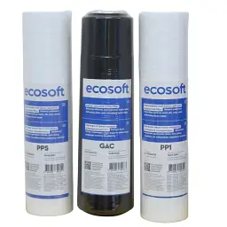 Набір із 3 картриджів Ecosoft для фільтру зворотного осмоса - мініатюра 2