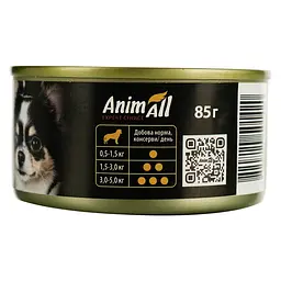 Вологий корм для собак AnimAll, качка з куркою, 85 г - мініатюра 4