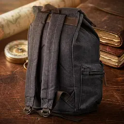 Рюкзак текстильний похідний 20135 Vintage чорний - мініатюра 4