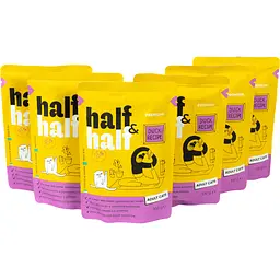 Набір вологих кормів для дорослих котів Half & Half шматочки з качкою у соусі 600 г (6 шт. х 100 г) - мініатюра 2