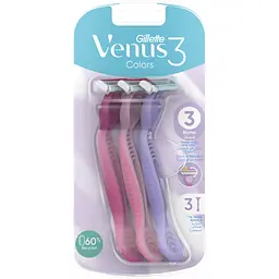 Бритва Gillette Venus 3 Colors 3 шт. (7702018018116) - мініатюра 2
