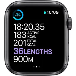Смарт-годинник Apple Watch Series 6 GPS 44 mm Space Gray Aluminium Case with Black Sport Band - Regular Model A2292 (Grade C) Seller Refurbished - мініатюра 4