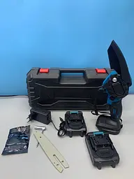 Акумуляторна ланцюгова міні-пила6 inch Electric SAW BLUE кейсом / 2 акумулятори 4А/год 8644 - мініатюра 2