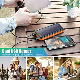 Портативна батарея Solar Power Bank 26800mAh HX160S4 сонячний заряд - мініатюра 7