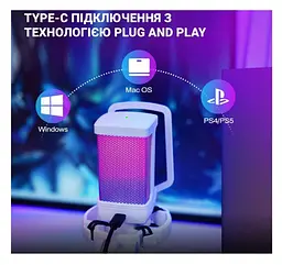 Мікрофон з пантографом конденсаторний Fifine Q-6T-W RGB USB White - мініатюра 9