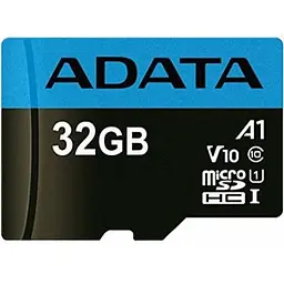 Карта пам'яті Adata 32GB microSD class 10 UHS-I A1 Premier (AUSDH32GUICL10A1-RA1) - мініатюра 2