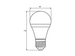 Лампа світлодіодна EUROELECTRIC 7W E27 4000K A60 - мініатюра 3