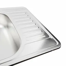 Кухонна мийка з нержавіючої сталі Platinum 5848 декор (0,6/170 мм), R, Decor - мініатюра 5