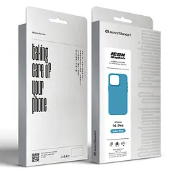 Силиконовый чехол с MagSafe для Apple iPhone 16 Pro, ICON2 MagCase, голубой, противоударный, панель с мягкой подкладкой, защита всего корпуса, поддержка беспроводной зарядки, совместим с защитными стеклами и пленками, ArmorStandart (ARM80193) - мініатюра 10