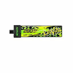 Акумулятор BetaFPV Lava 2 1S 280 mAh BT2.0 / 3.8V / 95C / LiHV для FPV Air, Meteor, Cetus, Tiny Whoop (19518) - мініатюра 1