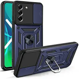 Чохол Ummi Camshield Serge Ring для Samsung Galaxy S21 FE Синій / Navy - мініатюра 2