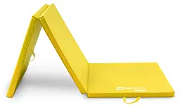 Мат гімнастичний Hop-Sport HS-064FM 4см твердий жовтий - мініатюра 1