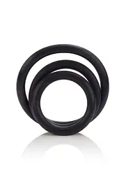 Набір ерекційних кілець Calexotics Rubber Ring, 3 шт (чорний) - мініатюра 2