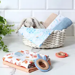 Пелюшки муслінові бавовняні BabyOno темно-сірі 70х70 см 3 шт. (348/07) - мініатюра 6