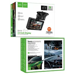 Відеореєстратор Hoco DV14 3-inch screen display driving recorder(720P) Сірий - мініатюра 2