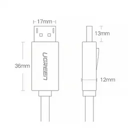 Кабель Ugreen DisplayPort M - M V1.2 Cable 4K 60Hz 2K 144Hz 3m DP102 чорний - мініатюра 4