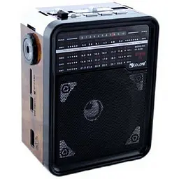 Радіоприймач з USB-виходом GOLON RX-9100 Чорний з коричневим