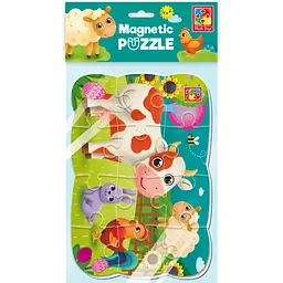 Магнітні пазли Vladi Toys Ферма 12 елементів (VT3205-89) - мініатюра 2